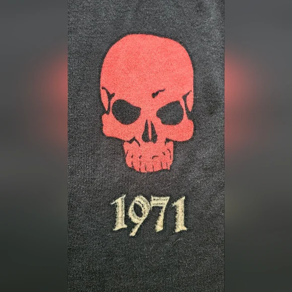 Raw 7 NEW WITH TAGS Black Skull Graphic Men's Cashmere Sweater XL
